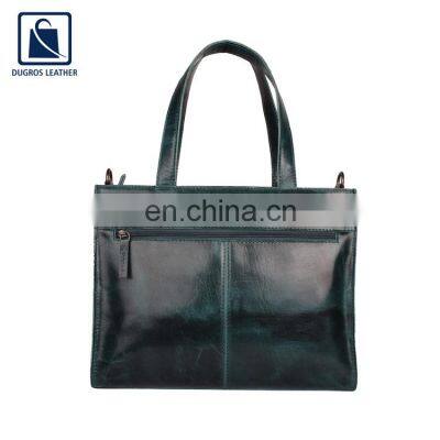 Exclusive Range of Cotton Lining Material Fashion Designer Style Good Quality Wholesale Genuine Leather Handbag for Women