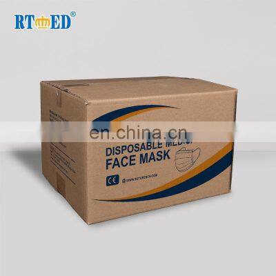 Black three-layer disposable medical face masks