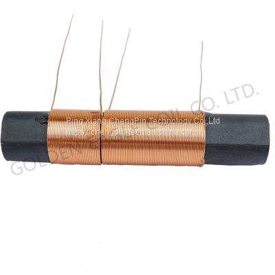 Custom Ferrmagnetic Coil With Two Winding Coil R Rod Magnetic Ferrite Coil Factory photo-4