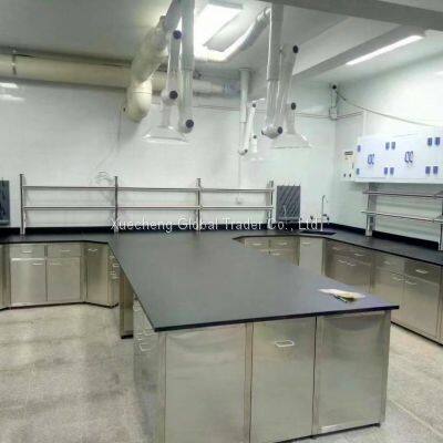 Stainless Steel Lab Furniture Central Laboratory Table Factory Direct Selling Island Bench 3000x1500x850mm photo-2