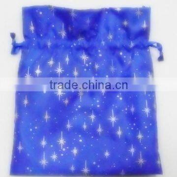 Blue With Snowflake Printed Ornaments Velvet Gift Bags With Elastic Rope for Packing Ornaments/watch/mobile Phone photo-4