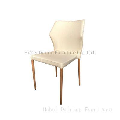 Fabric Dining Chair Arm-Less with Wooden Legs DC-F10