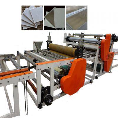 Small Capacity 60x60 Pvc Laminated Gypsum Ceiling Tiles Board Laminating Making Machine Production Line photo-4