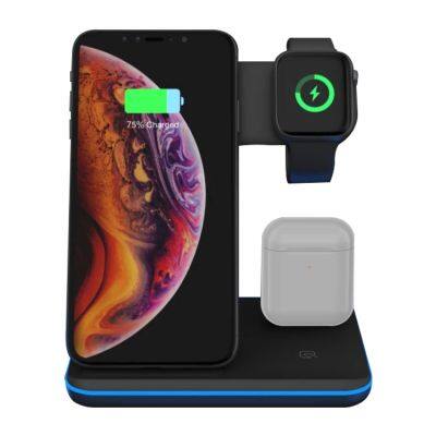 3 in 1 Wireless Charger 15W for cell phone Fast Charging Compatible Smart Phone TWS Earphone Universal Wireless Charger Stand