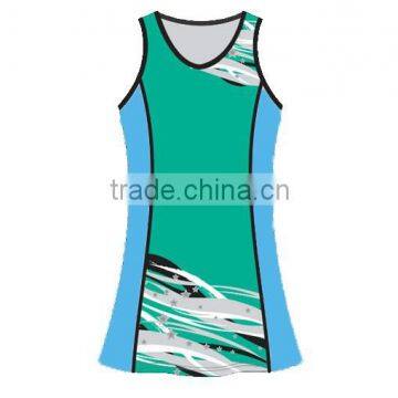 Custom 100% polyester fabric netball dress