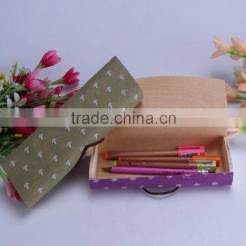 all types of pencil boxes and cases Custom logo and color wooden pen boxes pencil case