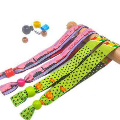 Custom Promotion RFID Bracelet NFC Festival Ticket Concert Entry Woven Wristband/Bracelet photo-2
