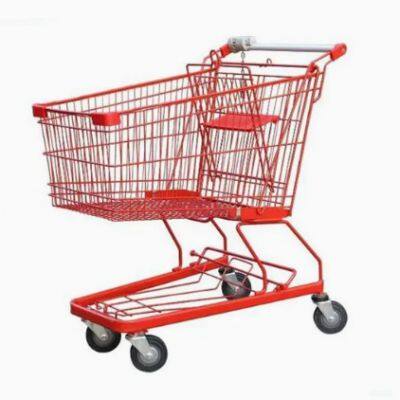 High Quality American Style Metal Supermarket Shopping Trolley for Hypmarket photo-2