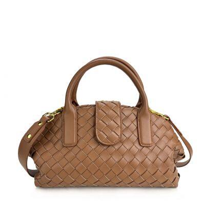 Must-Have Women's Woven Handheld Bag -Niche Rattan &Cotton Blend, Exquisite Weave Detail, All-Match for Daily, Coffee & Parties
