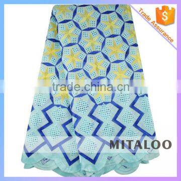 Mitaloo MSL0383 Top Quality Heavy African Lace Fabric Swiss Voile Lace With Best Price photo-2
