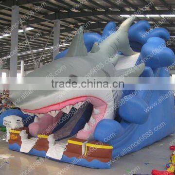 giant inflatable water park slide inflatable shark water slide for sale