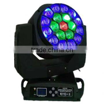 big eyes bee eye moving head light RGBW 4in1 Zoom Beam Effect Led Lighting Stage New 19pcs 15watt