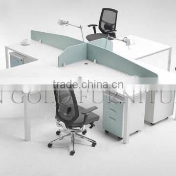 2016 New Design Modern Four Staff Office Workstation with Vice Cubicle(SZ-WSL328)