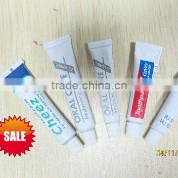 3 gr mini Aluminium tube toothpaste