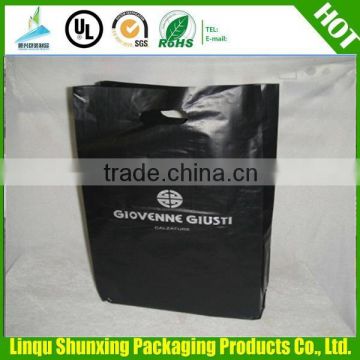 clothes shopping die cut handle bag / LDPE plastic bag wholesale