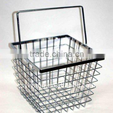 Chrome wire baskets with handle