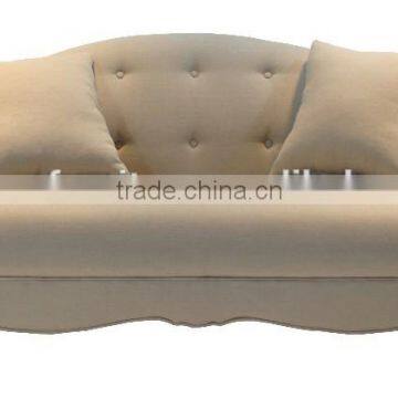 Latest Desgin Living Room furniture French antique beige Wooden Sofa