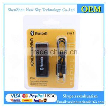 2in1 Dual Taps Bluetooth Receiver 3.5mm USB Stereo Mini Bluetooth Music Receiver photo-3
