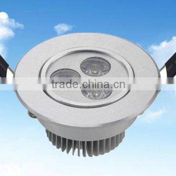 3w round silver aluminum led ceiling lamp part