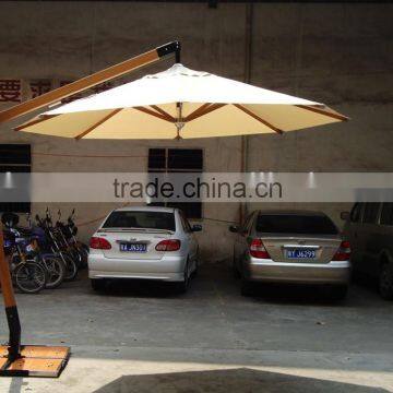 wooden garden umbrella