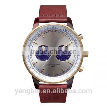 Hot Design Genuine Leather Quartz Italian Design Watches photo-3