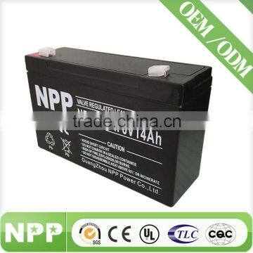 6V14AH Small 6 volt rechargeable vrla battery