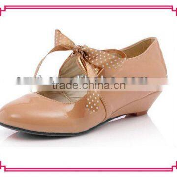 Fashion Nude color wedge shoes for gilrs