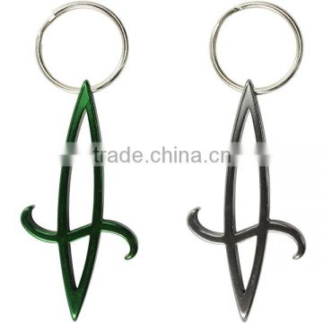 green alloy key chain beer bottle opener