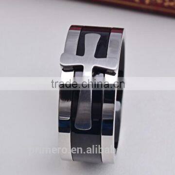 New Black Color Detachable Cross Titanium Stainless Steel Male Ring For Men Fine Jewelry photo-6