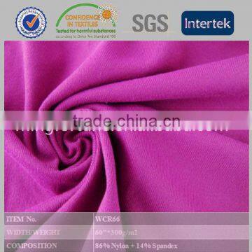 Wholesale fabric 160D polyamide spandex 4 way supplex stretch lycra fabric for yoga