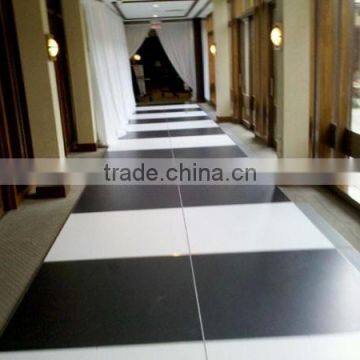 Lobby covered black and white dance floor led dancing floor for sale