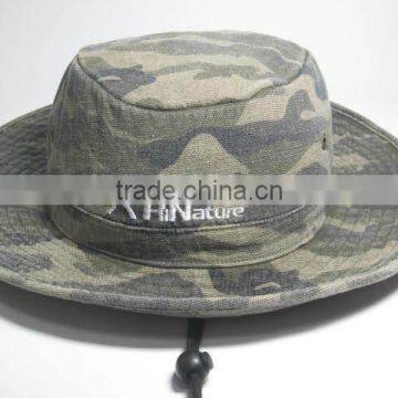 camouflage washed bucket hat fishing hat hunting hat