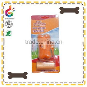 Dog waste bag with bone shaped dispenser