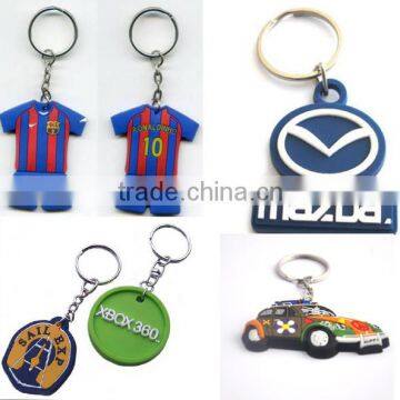 Promotional Gifts silicone keychain 2016 best selling customized logo 3d silicone keychain