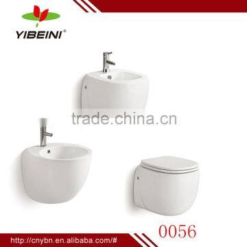 wall-hung closet basin and bidet 3 set bathroom ceramic sanitary ware toilet set