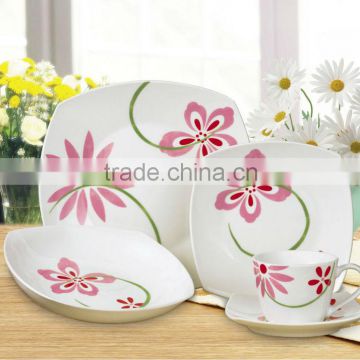 20pcs square new bone china dinner set