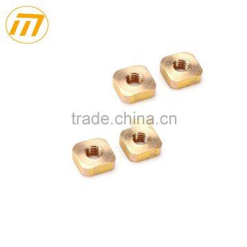 CNC machining square threaded nut, brass square nut