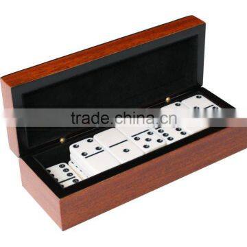Wooden box and domino