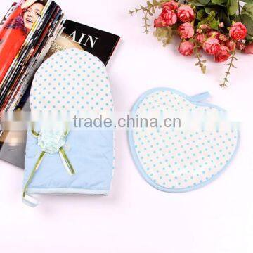 2015 made in china products printing artwork customized cotton oven mitt and pot holder set