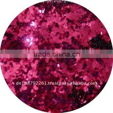 Nail Art Glitter Hexagon 0.092" - Burgundy
