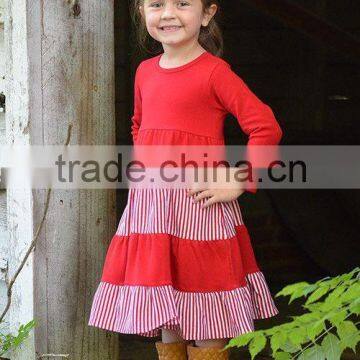 Baby christmas clothes boutique latest dress designs fashion child christmas holiday dress long Sleeves with matching pant set