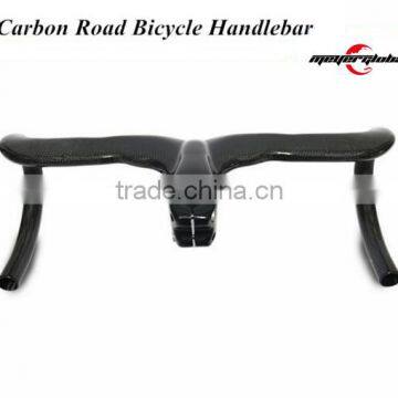 Hot Sale Riser Bar With Stem Inter Cable 400/420/440mm Road Bike Carbon Handlebar Matte Carbon Bicycle Parts photo-3