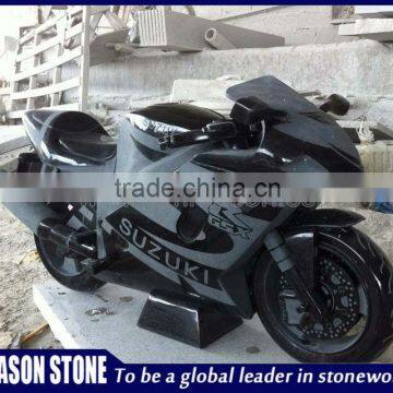 2013 marble black motorcycle statue