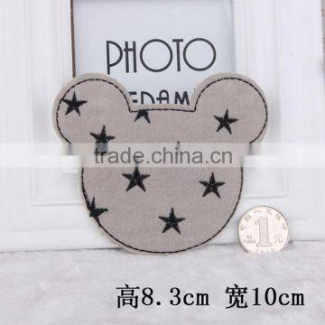 Mouse Shape Embroidered Star Patches For Bags,Custom Patches photo-3