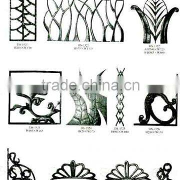 Top-seling hand forged wrought iron gate parts LB06-F-F-0014