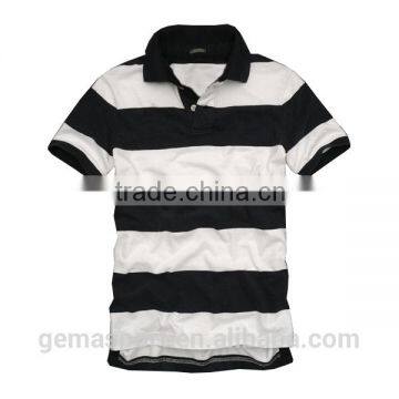 man's stripe garment wash polo shirt pmwt022