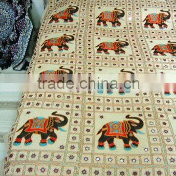 Completely mirror work cotton Bedsheets