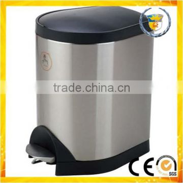 kitchen garbage container stainless steel anti-fingerprint lobby trash can