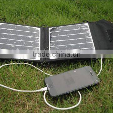 foldable solar charger solar power bank charger with USB charger for charging cellphone