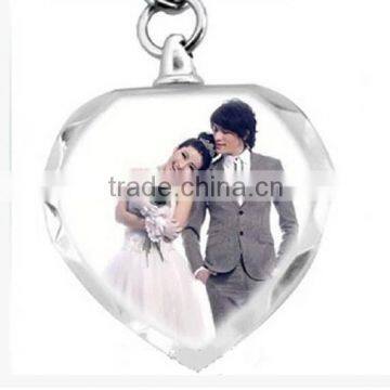 Hot Design 3d Engraving Crystal Heart Shape Keychain photo-1